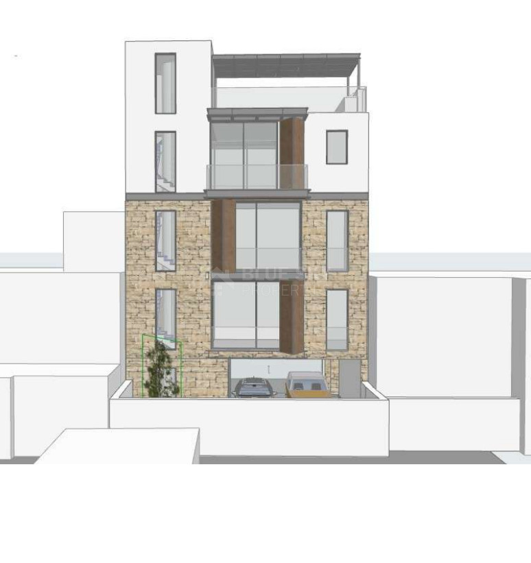 Prime Residential Plot with  Plans for a Contemporary 4-Level Home – Central Limassol