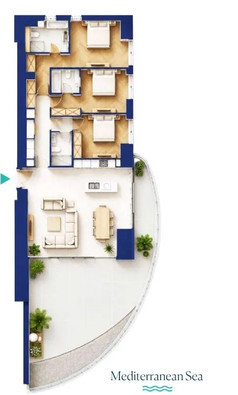 3-Bedroom Beachfront Apartment for Sale next to Limassol Marine