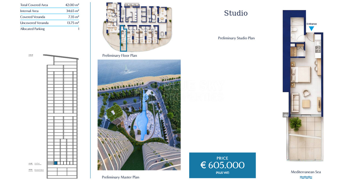 Limassol Beachfront Studio for Sale Near Marina