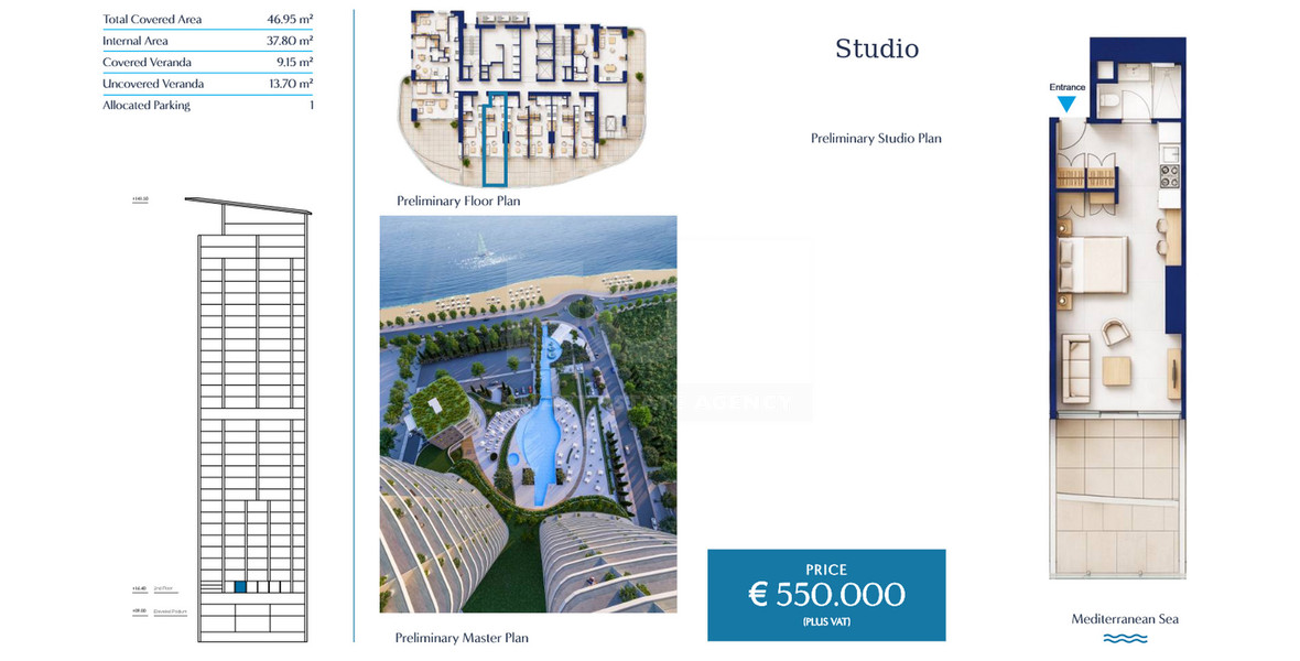 Luxury Beachfront Studio Apartment for Sale in Limassol, Cyprus