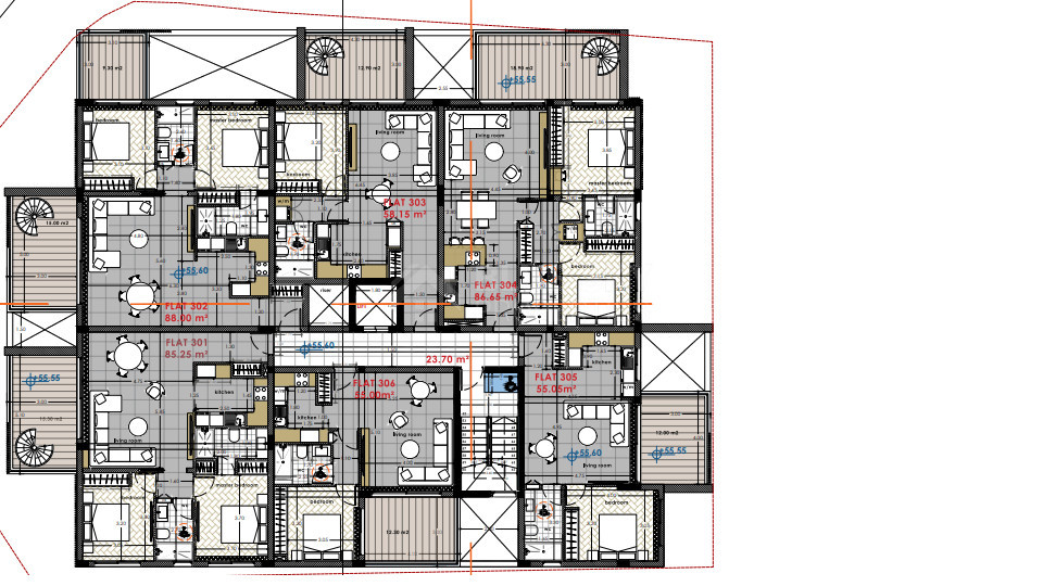 Two-Bedroom Penthouse Apartment with Private Roof Garden for Sale – Apostolou Petrou & Pavlou, Limassol