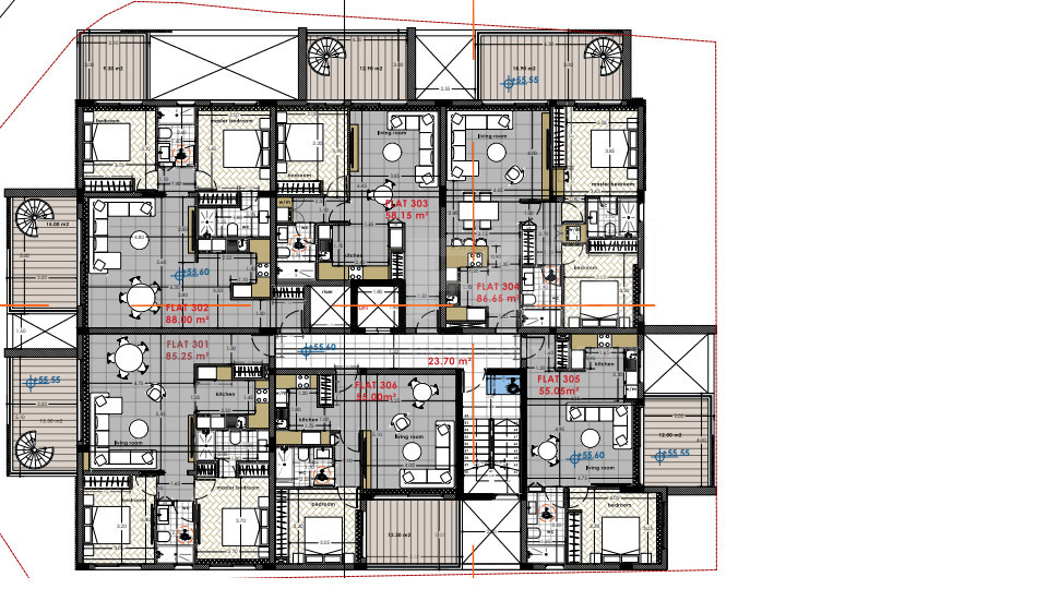 Top Floor One Bedroom Apartment  for Sale in Apostolou Petrou & Pavlou, Limassol
