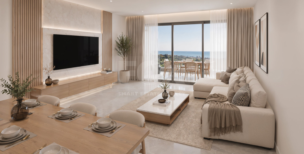 An elegant two bedroom, two bathroom apartment on the second floor of an exclusive boutique residential development in the heart of Geroskipou, Paphos.