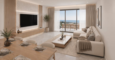 An elegant two bedroom, two bathroom apartment on the second floor of an exclusive boutique residential development in the heart of Geroskipou, Paphos.