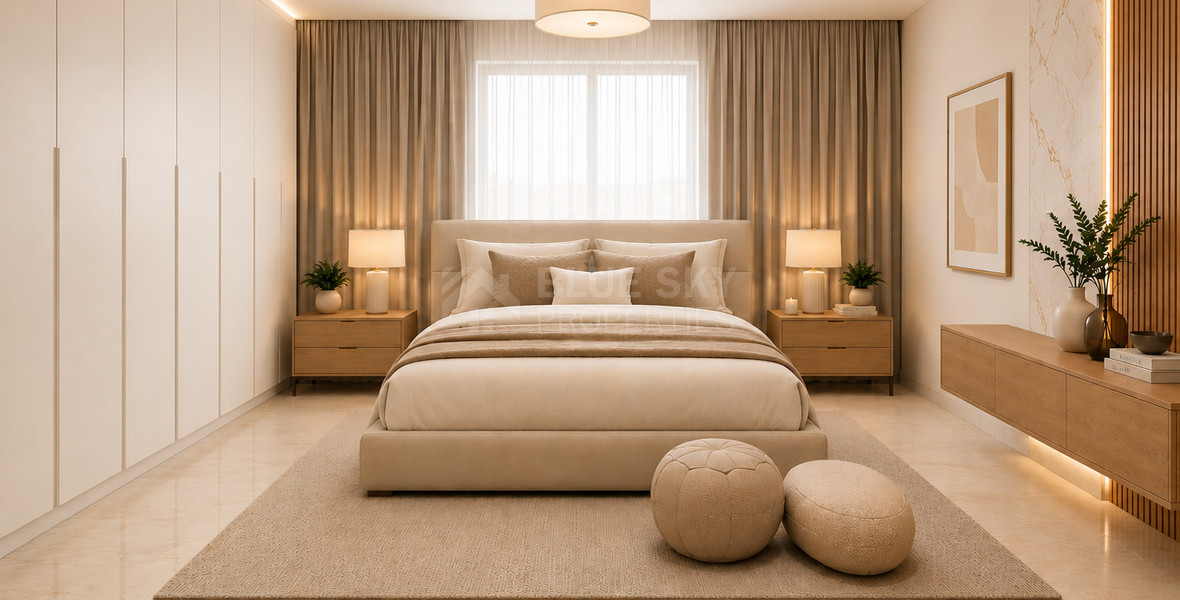 An elegant two bedroom, two bathroom apartment on the second floor of an exclusive boutique residential development in the heart of Geroskipou, Paphos.