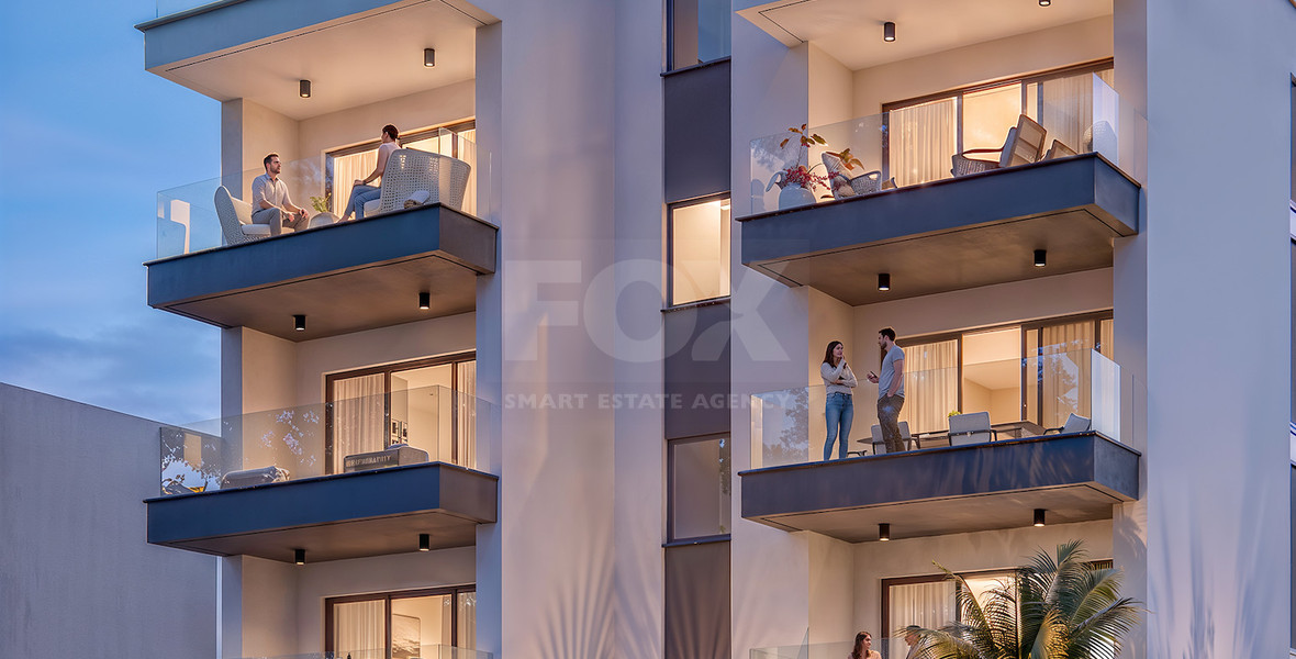 An elegant two bedroom, two bathroom apartment on the second floor of an exclusive boutique residential development in the heart of Geroskipou, Paphos.