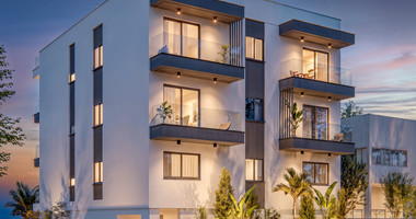 An elegant two bedroom, two bathroom apartment on the second floor of an exclusive boutique residential development in the heart of Geroskipou, Paphos.
