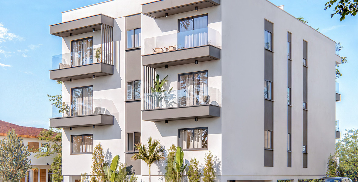 An elegant two bedroom, two bathroom apartment on the second floor of an exclusive boutique residential development in the heart of Geroskipou, Paphos.