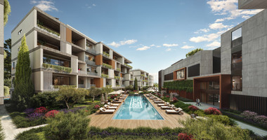 One bedroom outstanding apartment on the first floor of a luxury Complex in Universal area of  Paphos, for sale.
