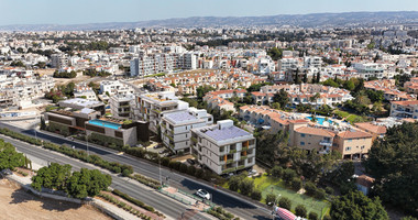 One bedroom outstanding apartment on the first floor of a luxury Complex in Universal area of  Paphos, for sale.