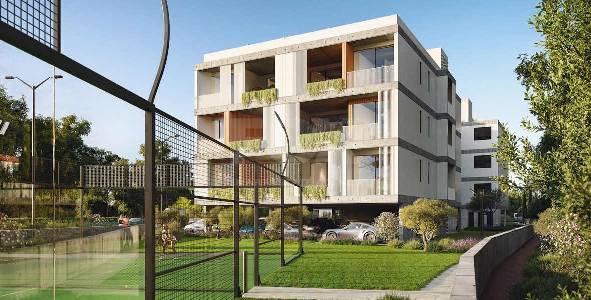 One bedroom outstanding apartment on the first floor of a luxury Complex in Universal area of  Paphos, for sale.