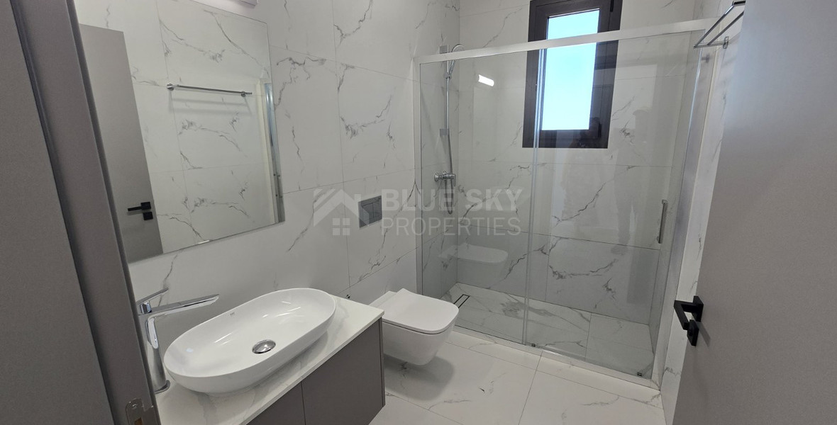 Brand New 3-Bedroom Apartment with  A Roof Garden & Office For Rent in Agios Silas, Limassol