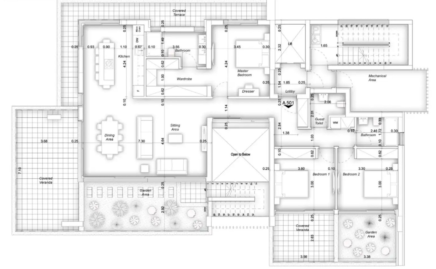 Wohnung 3 Schlafzimmer 240 m² in Germasogeia, Zypern
