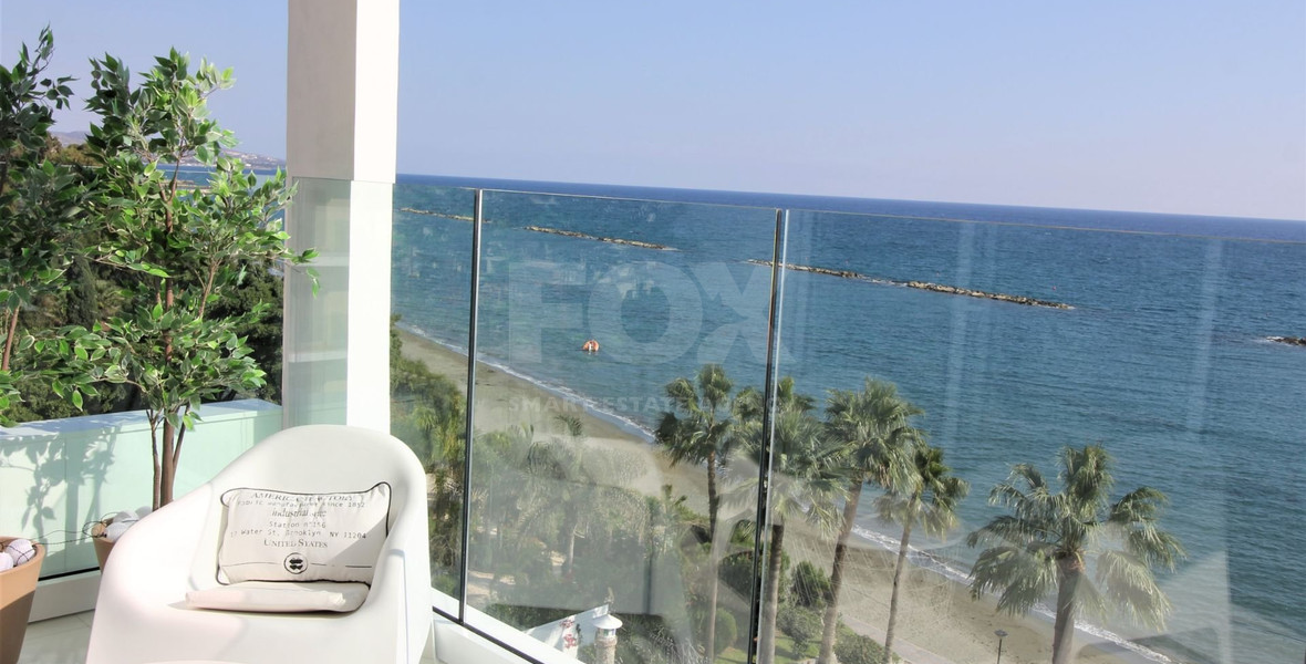 Luxury 2-Bedroom Beachfront Apartment with Panoramic Sea Views For Sale in Agios Tychonas – Limassol