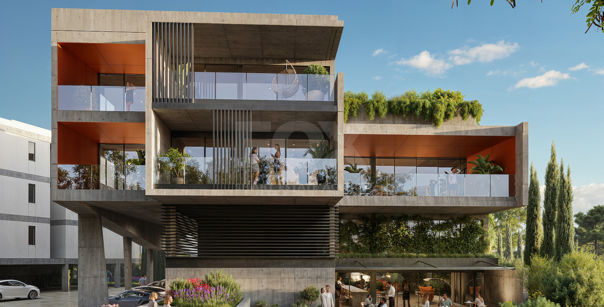 Two bedroom outstanding apartment on first floor, with city view , in a luxury Complex in Universal area of  Paphos, for sale.