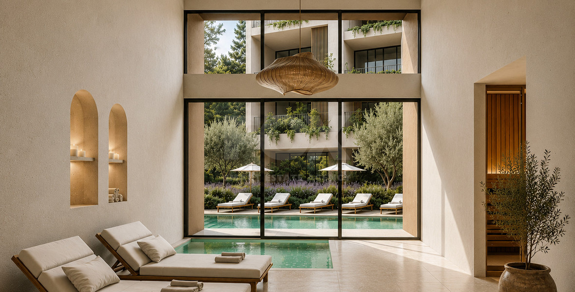 Two-Bedroom Second-Floor Apartment with Partial Sea Views and Resort-Style Facilities