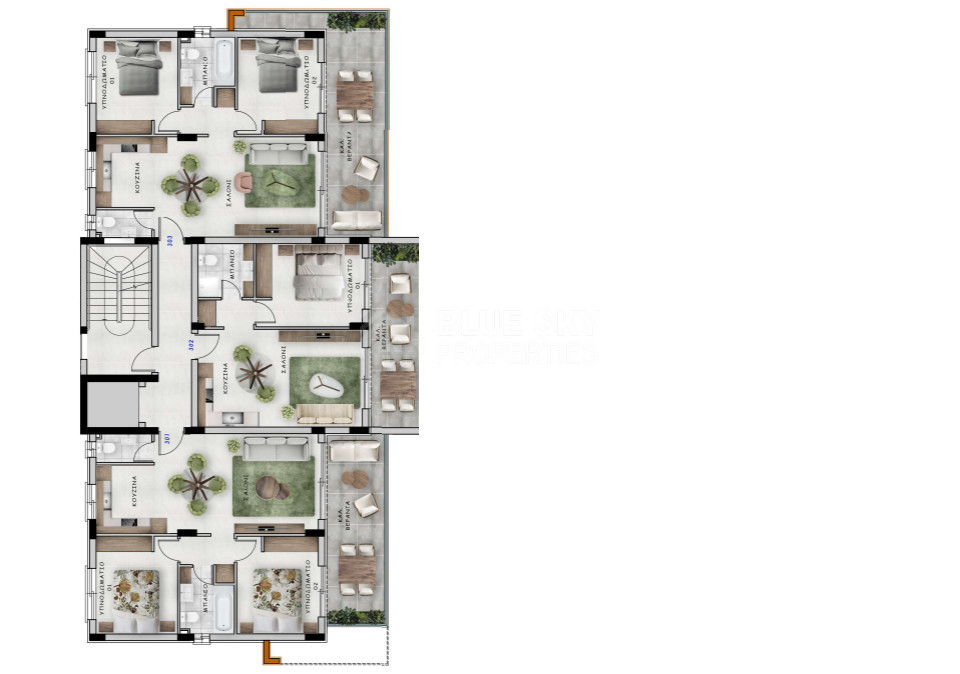 1-Bedroom Apartment with Spacious Veranda in Block D