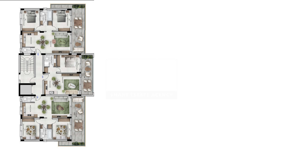 2-Bedroom Apartment with Two Outdoor Areas in Block D