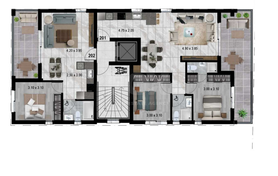 Contemporary 2-Bedroom Apartment in a Prime Ypsonas Location