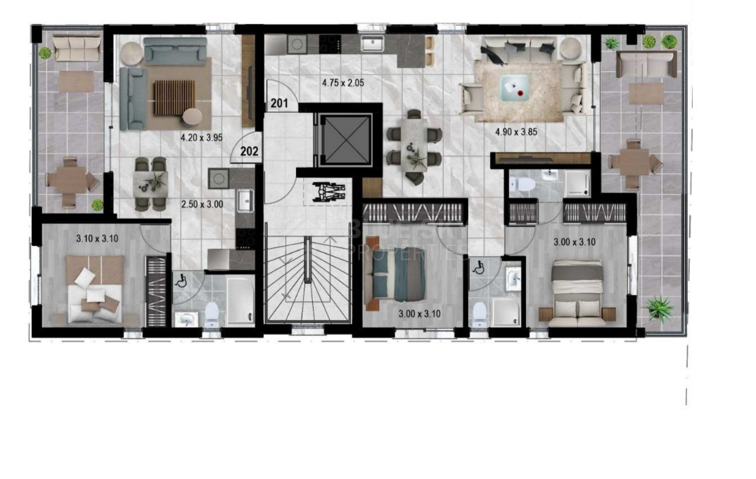 Contemporary 2-Bedroom Apartment in a Prime Ypsonas Location