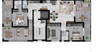 Exclusive 3-Bedroom Residence with Expansive Outdoor Areas
