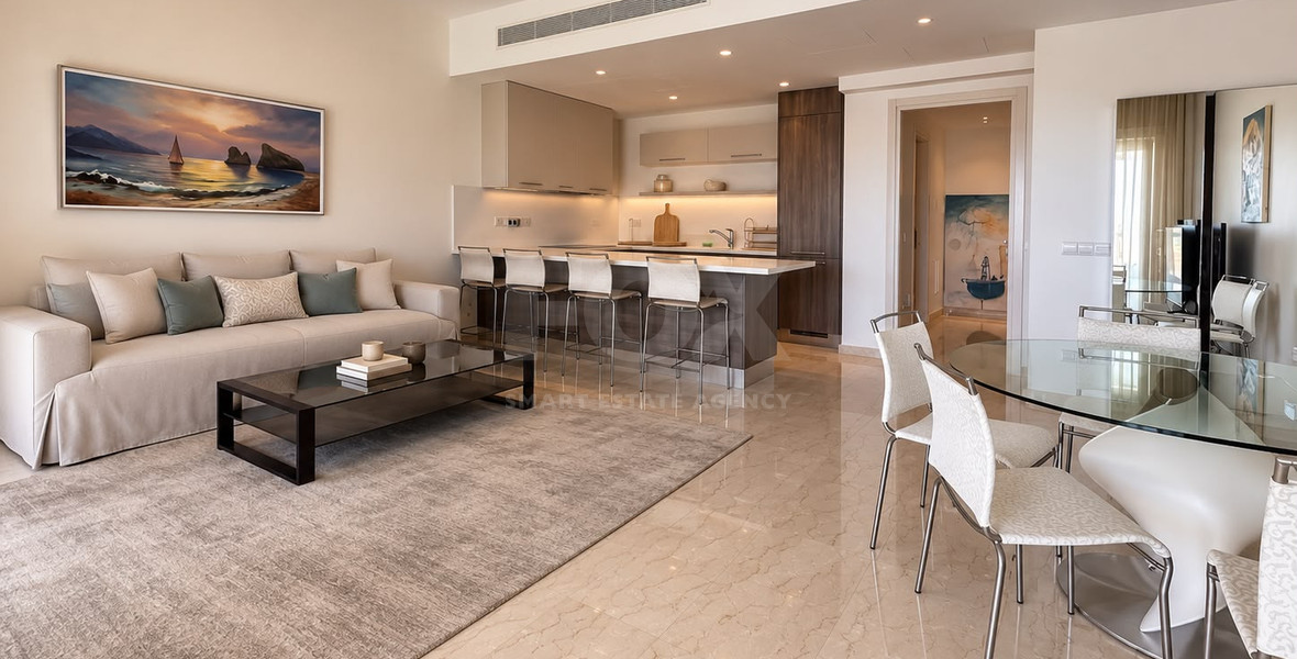 Luxury Two-Bedroom Apartment for Rent in Limassol Marina, Walking Distance to the Beach