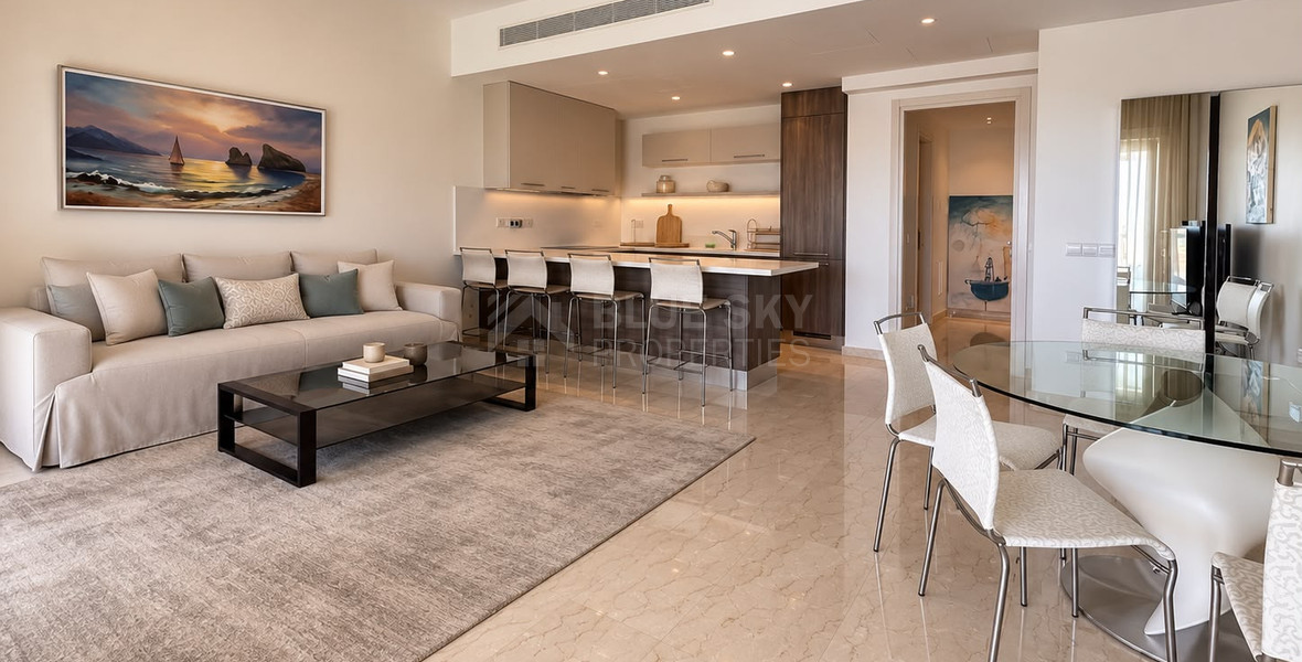 Luxury Two-Bedroom Apartment for Rent in Limassol Marina, Walking Distance to the Beach