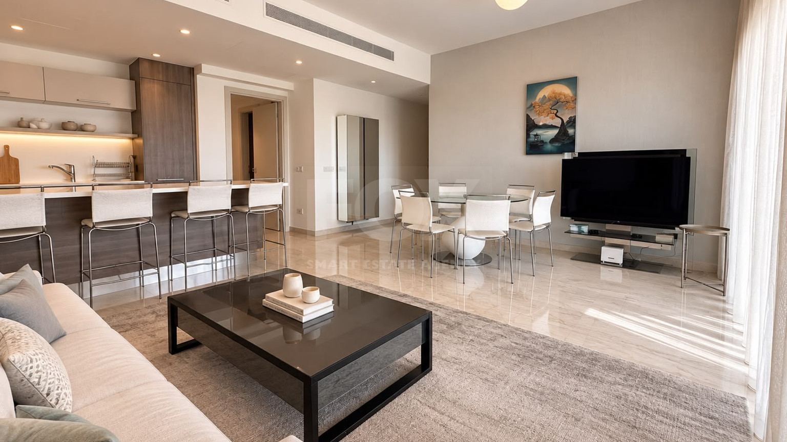 Luxury Two-Bedroom Apartment for Rent in Limassol Marina, Walking Distance to the Beach