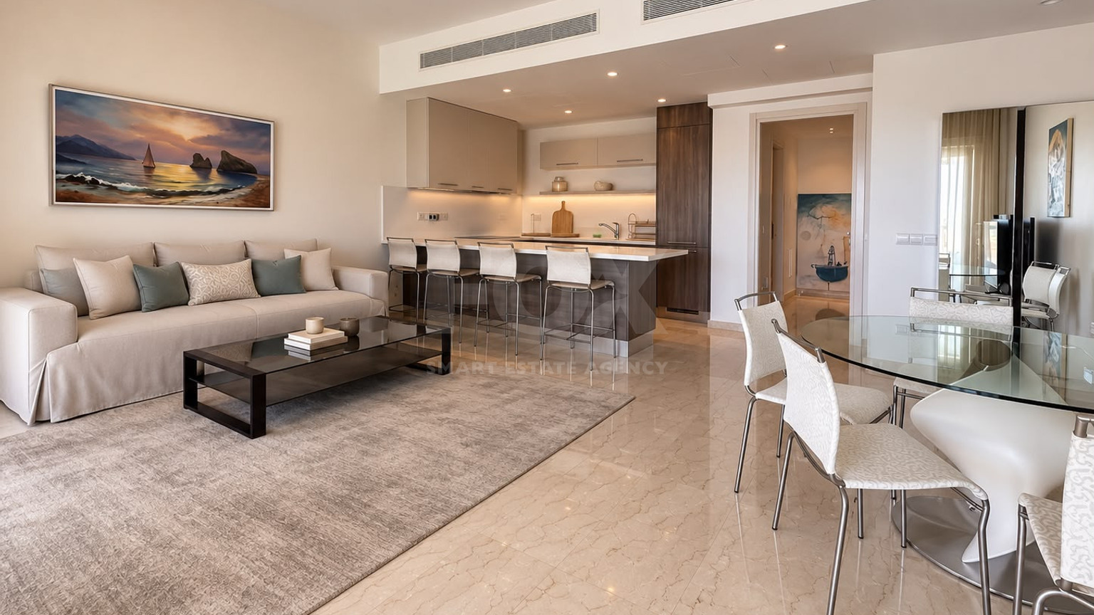 Luxury Two-Bedroom Apartment for Rent in Limassol Marina, Walking Distance to the Beach