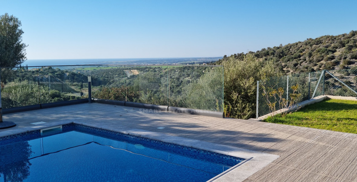 Three Bedroom Villa with Private Pool and Sea Views in Kouklia, Paphos, for sale