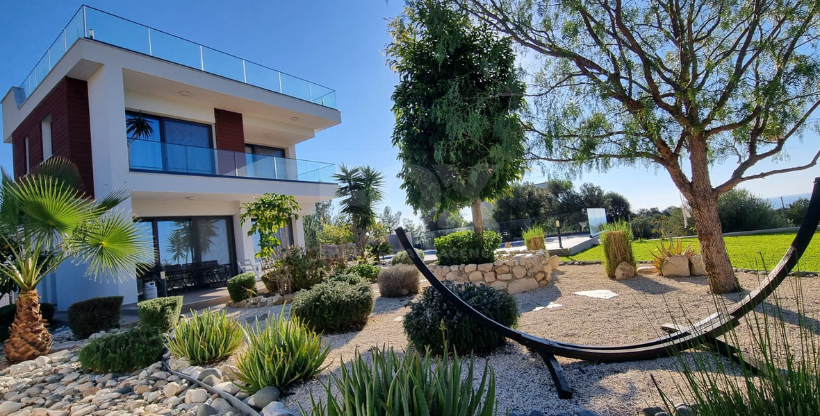 Three Bedroom Villa with Private Pool and Sea Views in Kouklia, Paphos, for sale