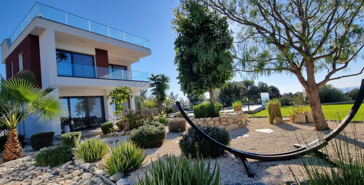 Three Bedroom Villa with Private Pool and Sea Views in Kouklia, Paphos, for sale