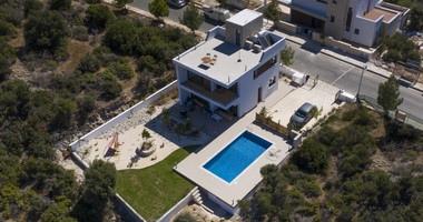 Three Bedroom Villa with Private Pool and Sea Views in Kouklia, Paphos, for sale