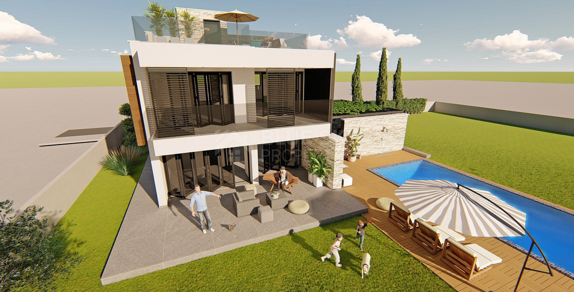 Three Bedroom Villa with Private Pool and Sea Views in Kouklia, Paphos, for sale