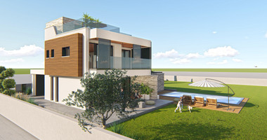 Three Bedroom Villa with Private Pool and Sea Views in Kouklia, Paphos, for sale