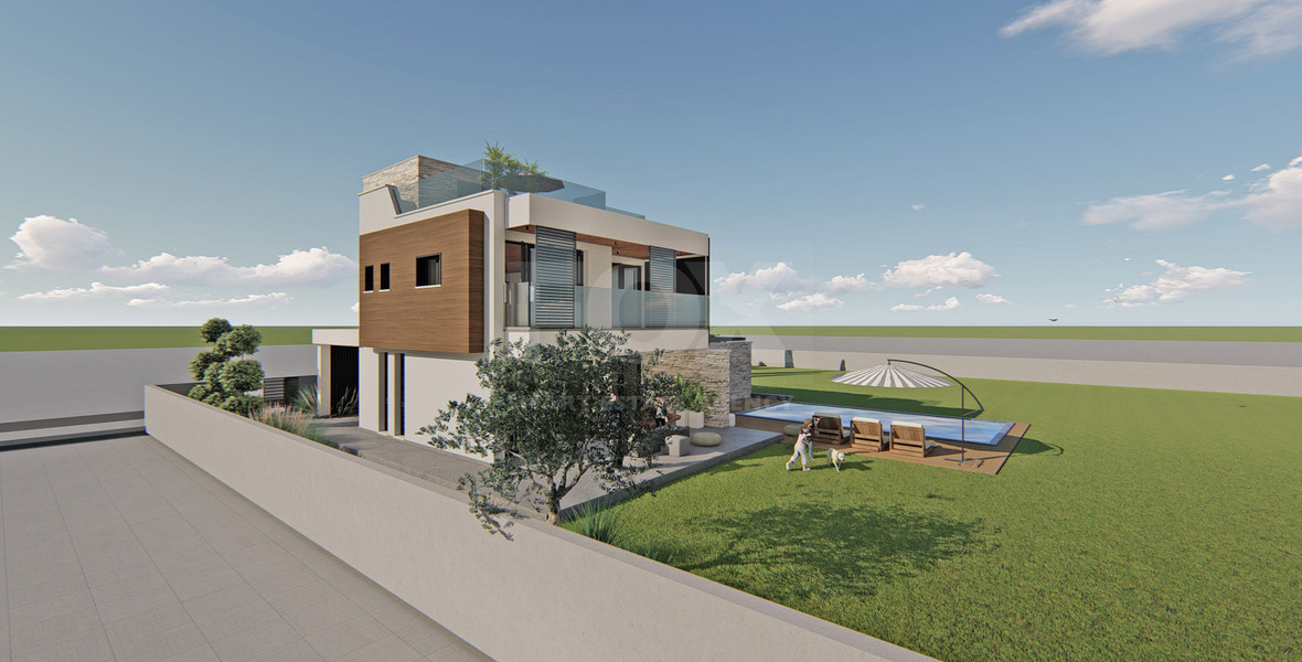 Three Bedroom Villa with Private Pool and Sea Views in Kouklia, Paphos, for sale
