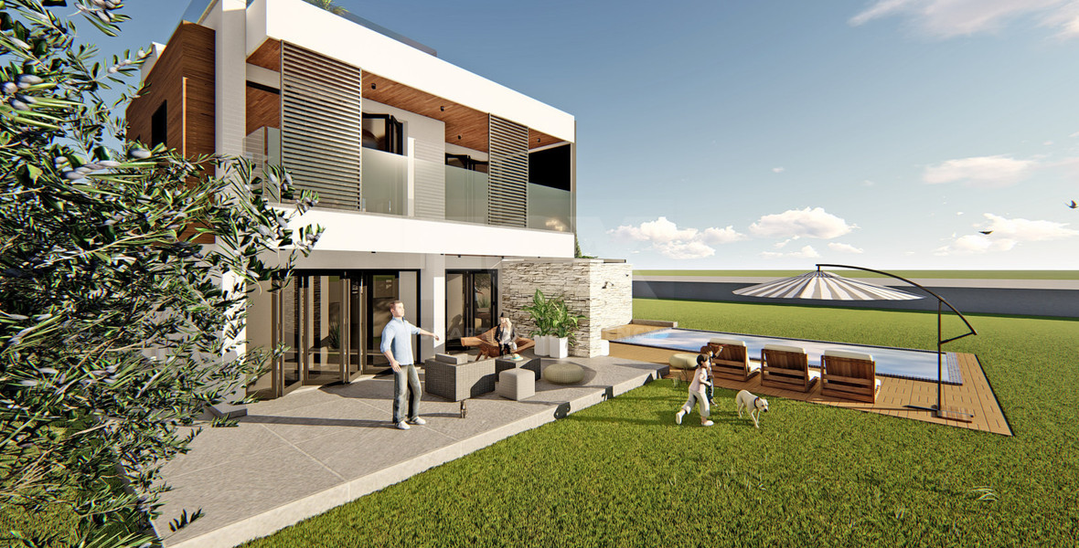 Three Bedroom Villa with Private Pool and Sea Views in Kouklia, Paphos, for sale