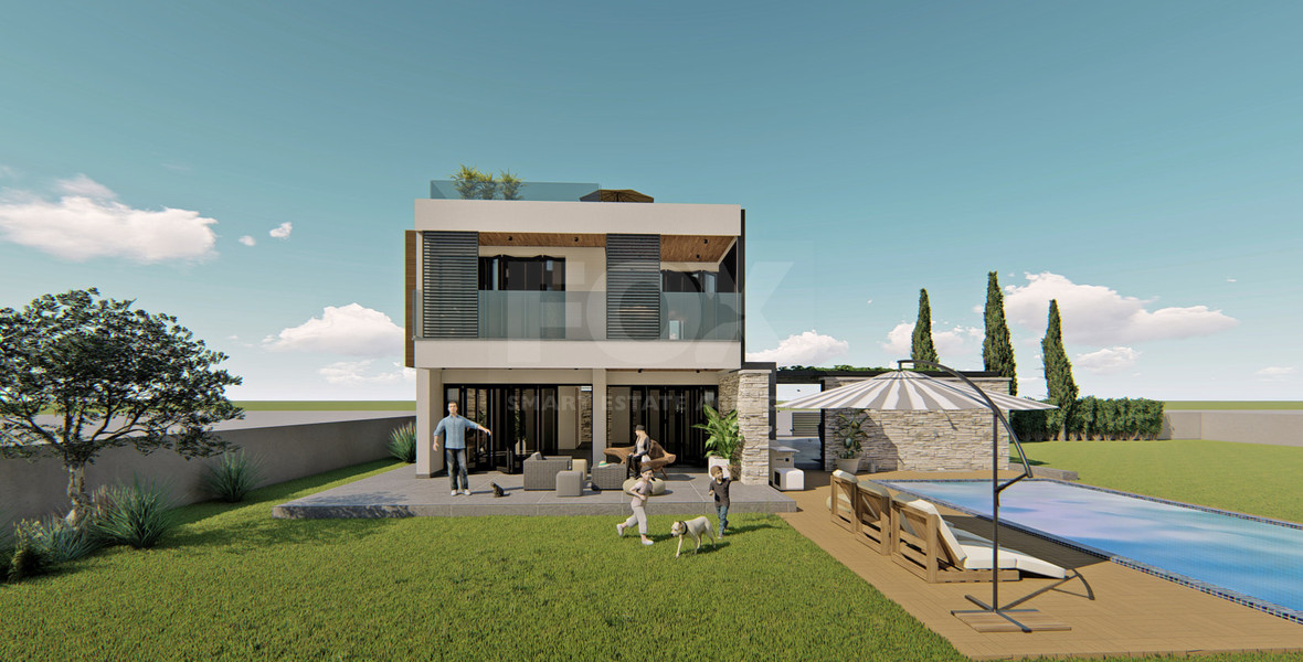 Three Bedroom Villa with Private Pool and Sea Views in Kouklia, Paphos, for sale
