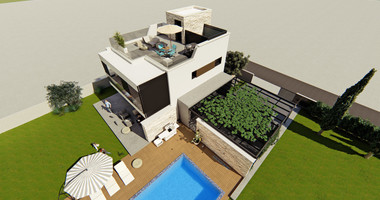 Three Bedroom Villa with Private Pool and Sea Views in Kouklia, Paphos, for sale