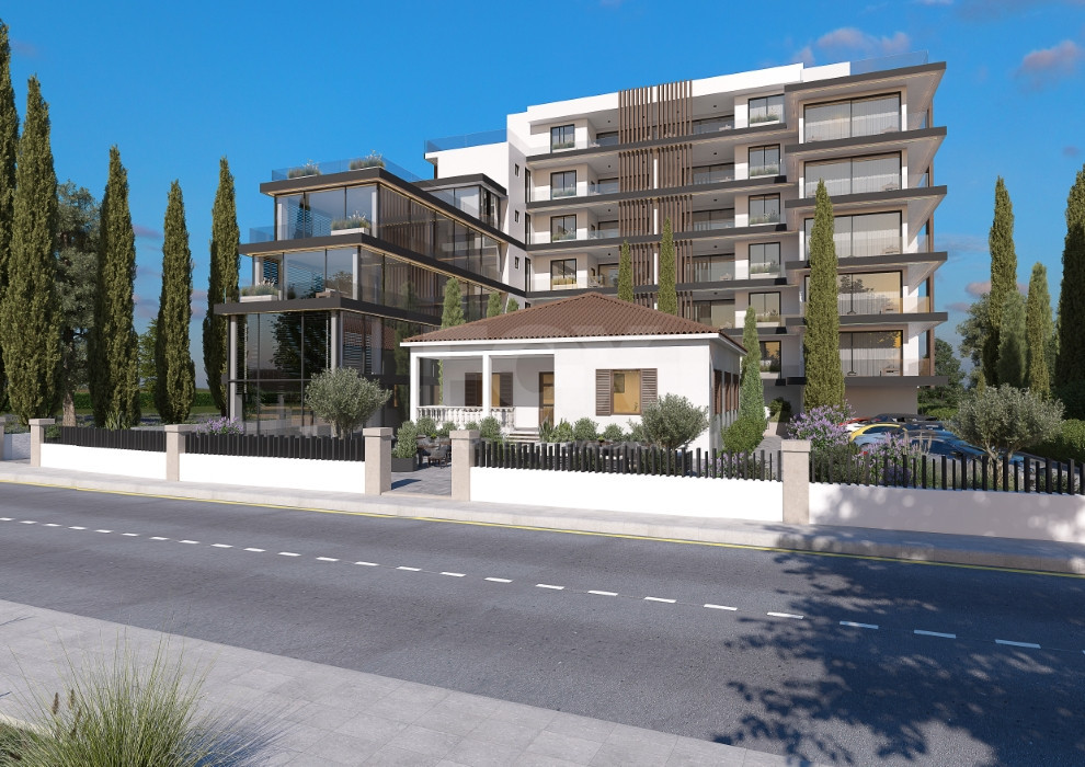 Two bedroom apartment on third floor in Paphos Center for sale