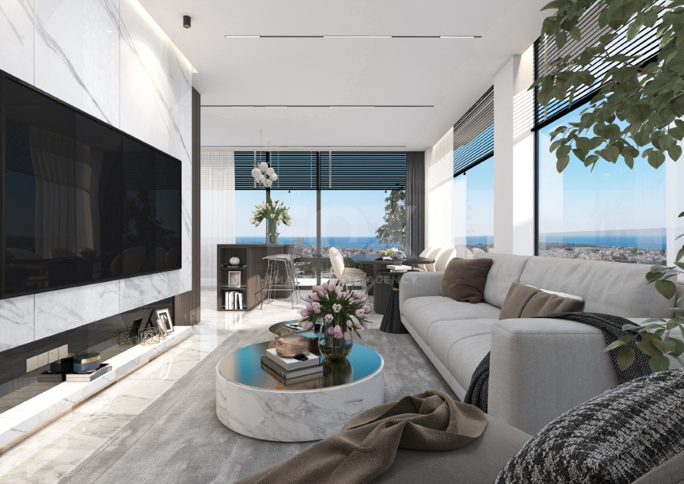 Two bedroom apartment on third floor in Paphos Center for sale