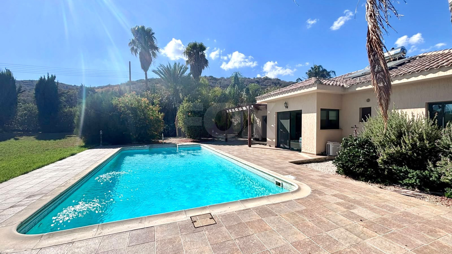 Panoramic 3-Bed Pissouri Villa with Sea Views and Pool