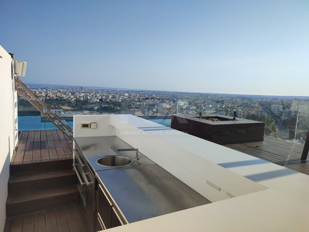 For Sale Luxury Four-Bedroom Penthouse with Panoramic Views of Limassol, in Panthea