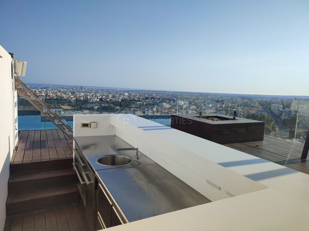 For Sale Luxury Four-Bedroom Penthouse with Panoramic Views of Limassol, in Panthea