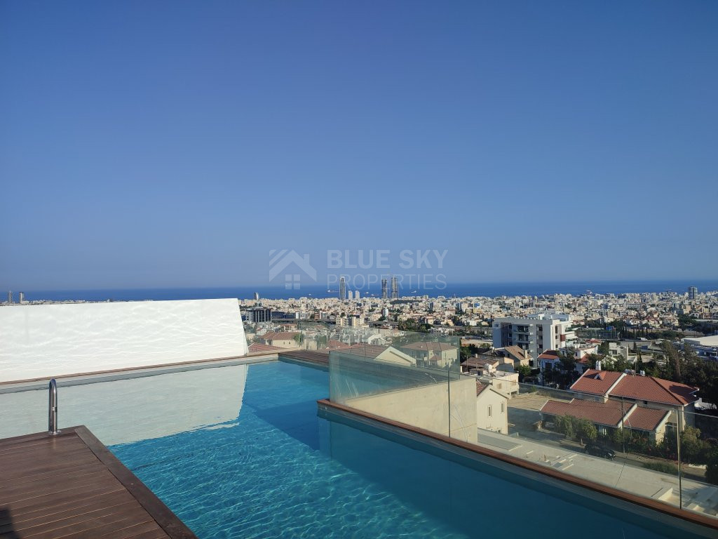 For Sale Luxury Four-Bedroom Penthouse with Panoramic Views of Limassol, in Panthea