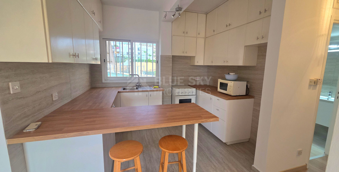 Near The Sea, Fully Renovated unfurnished (optional furhised) Two-Bedroom Penthouse for Rent in Parekklisia Tourist Area , Limassol