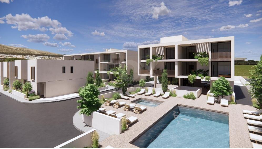 Luxury two Bedroom key ready apartment in Emba, Paphos | Communal swimming pool & Energy Class A-Contemporary Living in a Serene Setting