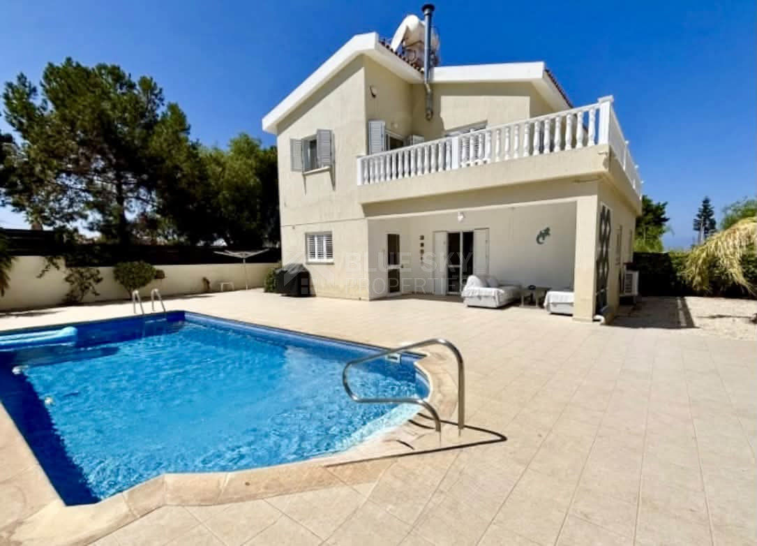 Luxury four Bedroom Detached Villa with Private Pool & Sea Views for Sale in Sea Caves – St George, Paphos | Full title deeds