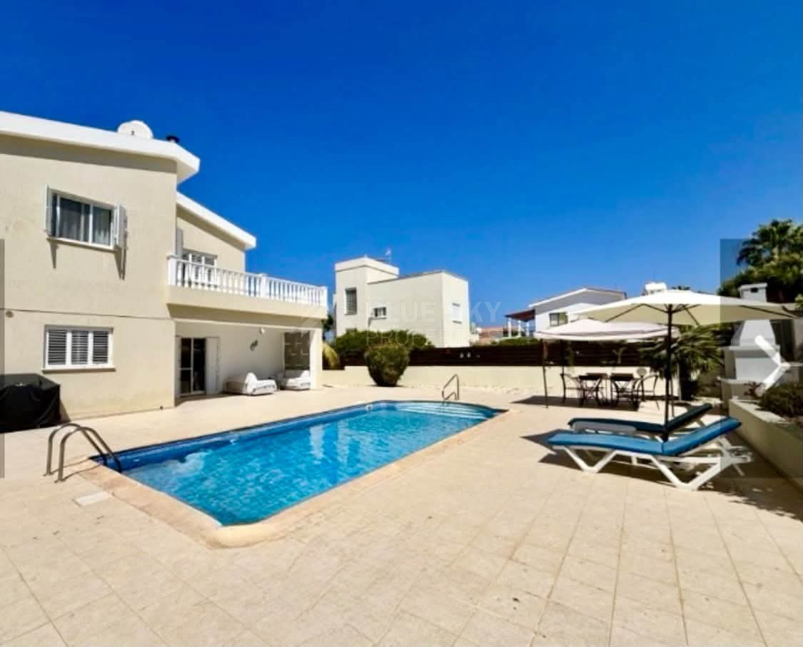 Luxury four Bedroom Detached Villa with Private Pool & Sea Views for Sale in Sea Caves – St George, Paphos | Full title deeds