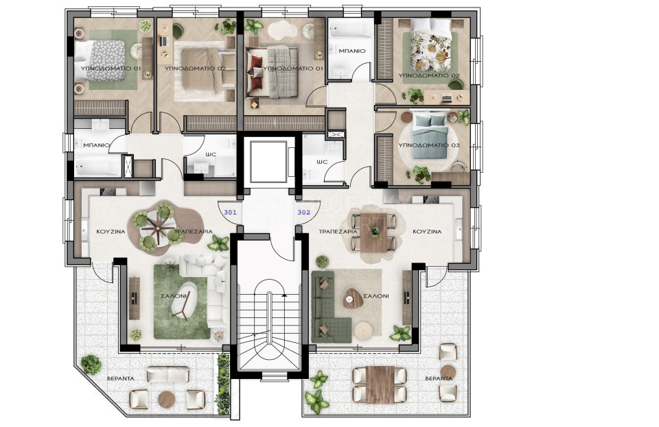 Contemporary 3-Bedroom Apartment in Agios Ioannis